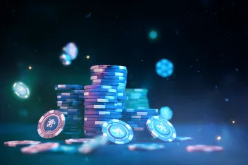 A laptop glowing with a bright login prompt in a minimalistic setup, symbolizing the protected access system at B86BET.